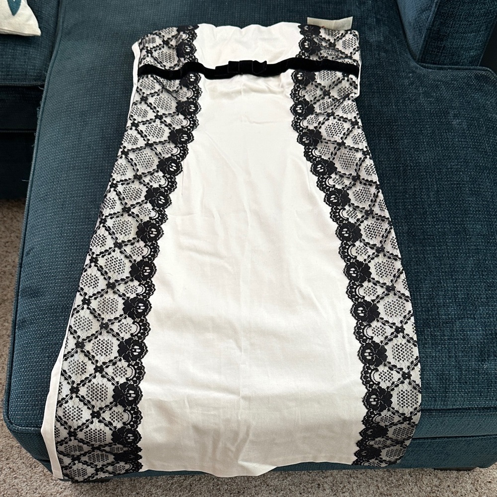 Arden B Black and White Strapless Dress